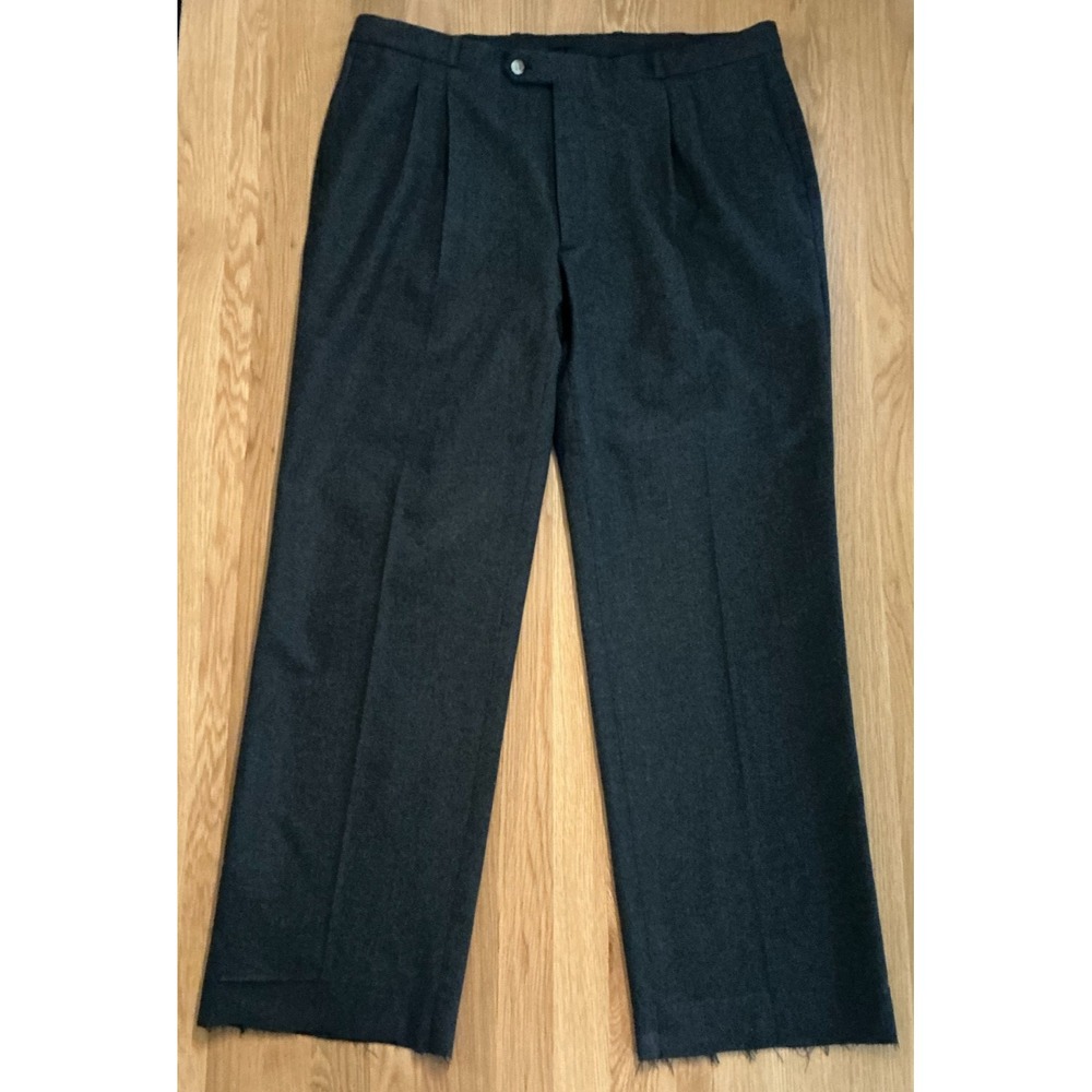 Givenchy Monsieur 100% Wool Charcoal Pleated Dress‎ Slacks Size 40R